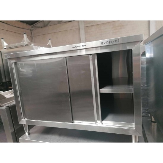 Μεταχειρισμένος πάγκος εργασίας με Συρόμενες Πόρτες 120Χ70Χ86