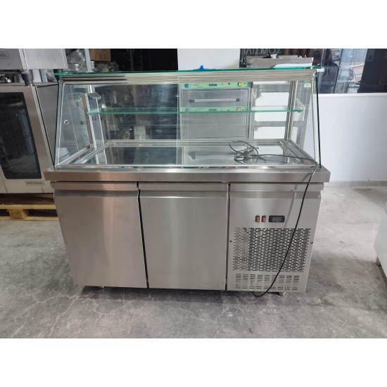 Μεταχειρισμένο επιδαπέδιο σετ ψυχόμενης και θερμαινόμενης βιτρίνας