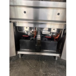 Μεταχειρισμένη Φριτέζα Διπλή Επιδαπέδια Aερίου ALUMINOX  20+20 λίτρα