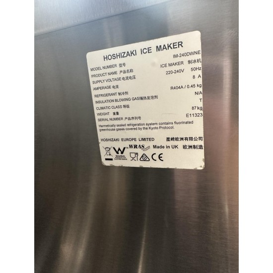 Μεταχειρισμένη Παγομηχανή Hoshizaki 123Χ80Χ160 για Συμπαγές παγάκι Μεγάλο