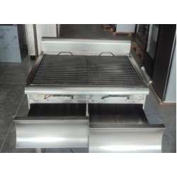 Μεταχειρισμένο Γκριλ Αερίου Διπλό Επιτραπέζιο με Συρτάρι Νερού Visvardis Catrine KYM 75Χ70Χ32