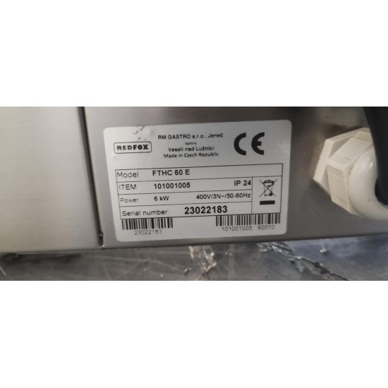 Μεταχειρισμενο Πλατό Διπλό Λείο Redfox FTHC 60 E Χρωμίου Ηλεκτρικό 66Χ59Χ28