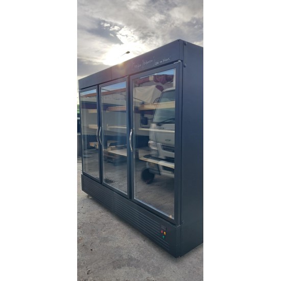 Μεταχειρισμένο Ψυγειο Θάλαμος Τριπλό με Κρυστάλλινες Πόρτες 248Χ80Χ225