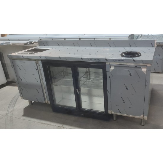 Coffee Station Ουδέτερο με Γούρνα, Rinser και Αμπάρι 200Χ70Χ86 