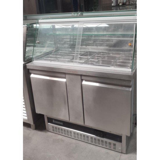 Μεταχειρισμένο Ψυγείο Βιτρινα Σαλατών ΙΝΟΜΑΚ 108Χ70Χ130 με Ψυκτικό Μηχάνημα στο κατω μερος