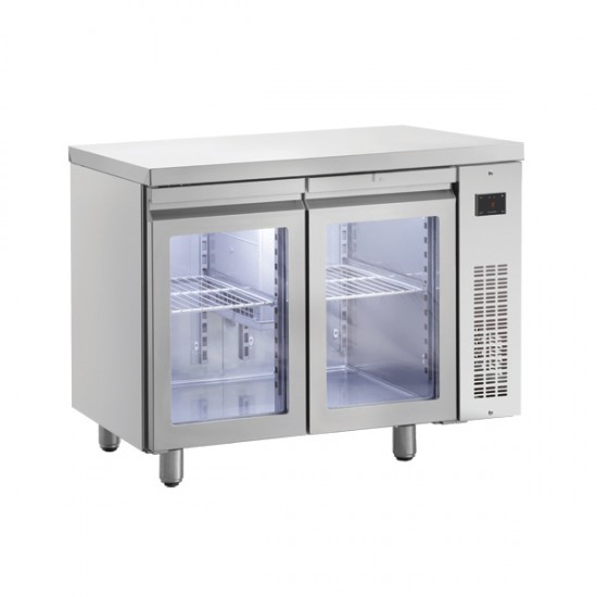 Ψυγείο πάγκος mod: Ramnus - Pnr99 - Glass - RU (Εξωτερικό μοτέρ) 110Χ70Χ87 Inomak