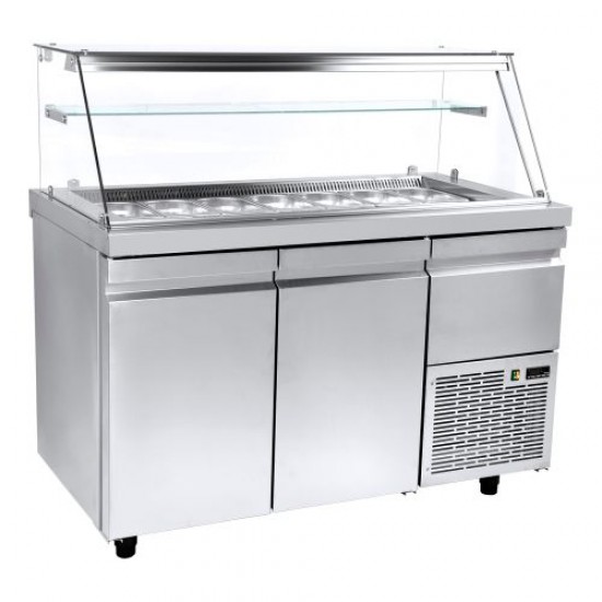 ΒΙΤΡΙΝΑ ΣΑΛΑΤΩΝ VIXA157M   157x80x129  NIKI INOX