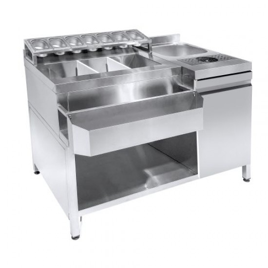 BAR STATION ΟΥΔΕΤΕΡΟ BSNE134  134x70x88  NIKI INOX