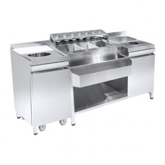 BAR STATION ΟΥΔΕΤΕΡΟ BSNE179  179x70x88  NIKI INOX