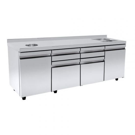 COFFEE STATION ΟΥΔΕΤΕΡΟ CSNE179  179x70x88  NIKI INOX