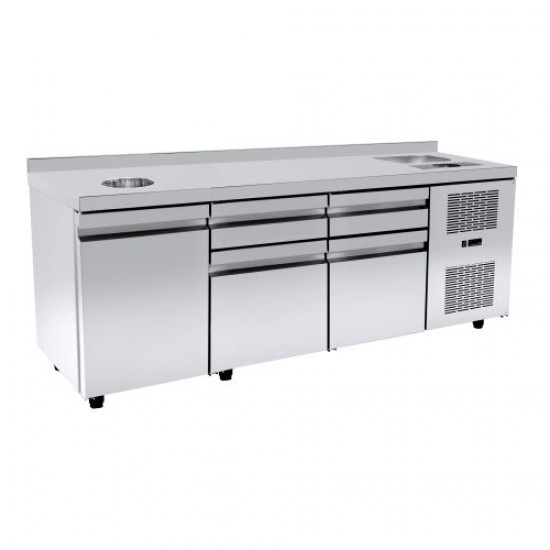 COFFEE STATION ΨΥΧΟΜΕΝΟ CSRE179M  179x70x88  NIKI INOX
