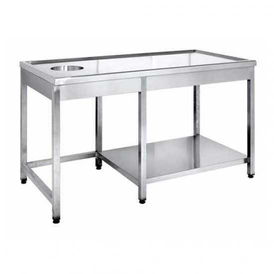 ΤΡΑΠΕΖΙ ΑΠΟΡ/ΤΩΝ TREP160  160x70x88  NIKI INOX