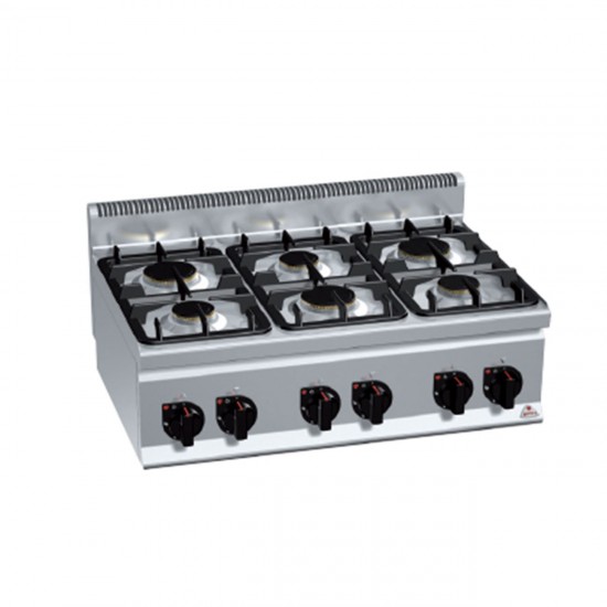 ΚΟΥΖΙΝΑ ΑΕΡΙΟΥ  G6F6B 90x60x29  18,6 Kw BERTOS