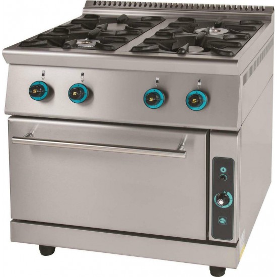 ΚΟΥΖΙΝΑ ΑΕΡΙΟΥ-ΣΕΙΡΑ 750  FC4FS7 4 ΕΣΤΙΕΣ 80x75x85  SER GAS