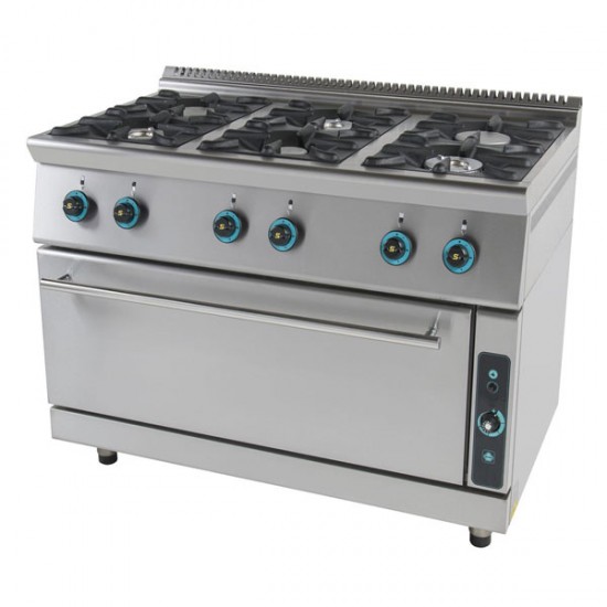 ΚΟΥΖΙΝΑ ΑΕΡΙΟΥ-ΣΕΙΡΑ 750  FC6FLS7 6 ΕΣΤΙΕΣ 120x75x85  SER GAS