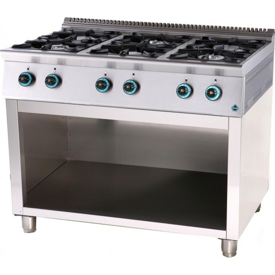 ΕΣΤΙΑ ΑΕΡΙΟΥ ΜΕ ΕΡΜΑΡΙΟ-ΣΕΙΡΑ 750 FC6S7 6 ΕΣΤΙΕΣ 120x75x85  SER GAS
