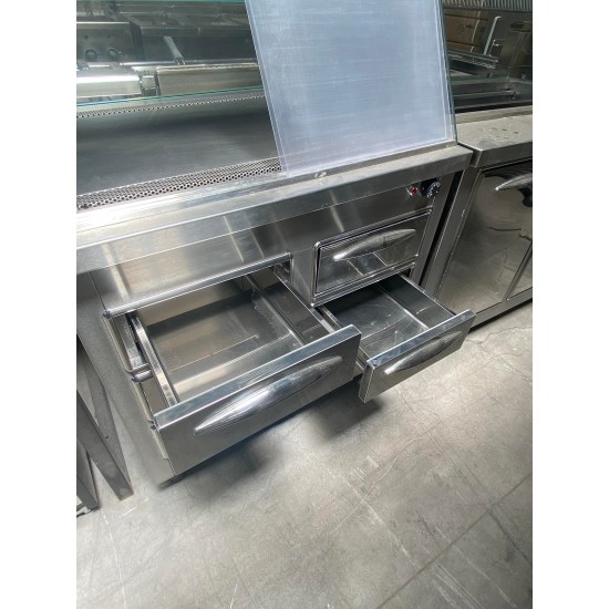 Μεταχειρισμένο θερμαινόμενη βιτρίνα με συρτάρια 88X70X134
