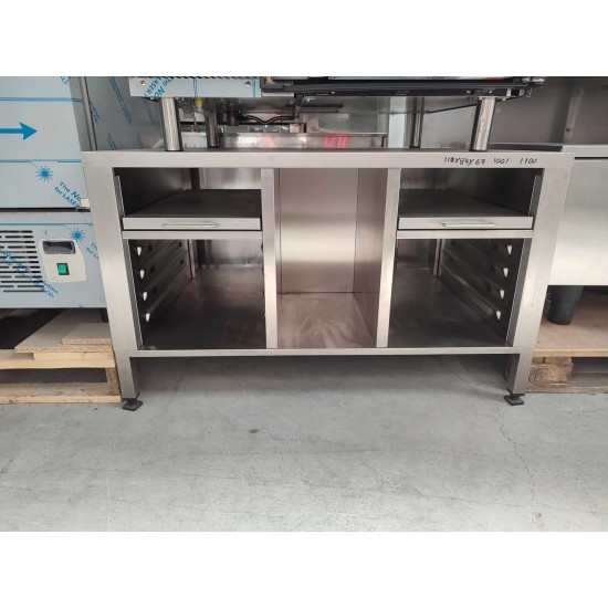 Μεταχειρισμένη βάση inox για τηγάνι Rational 90X75X75