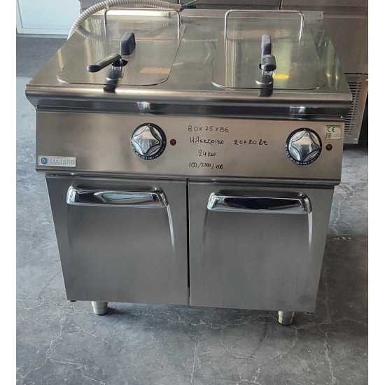 Μεταχειρισμένη Φριτέζα Διπλή Επιδαπέδια Ηλεκτρική MARENO 20+20 ΛΙΤΡΑ