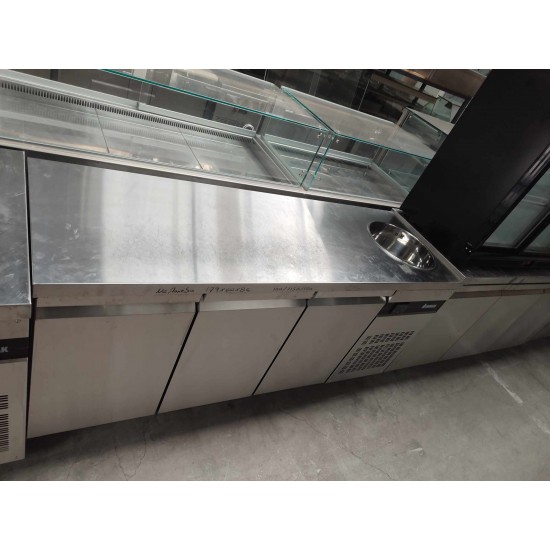 Μεταχειρισμένο ψυγείο πάγκος με γούρνα ΙΝΟΜΑΚ 179Χ60Χ86