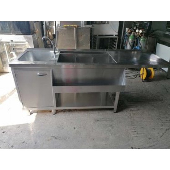 Μεταχειρισμένο Bar Station Με Γούρνα, Speed rail και Παγολεκάνη 210X70X86