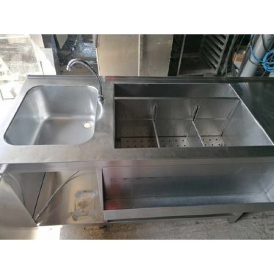 Μεταχειρισμένο Bar Station Με Γούρνα, Speed rail και Παγολεκάνη 210X70X86