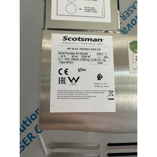 Μεταχειρισμένη Παγομηχανή Ιταλική Scotsman 76X87X206 για Πάγο Τρίμμα 