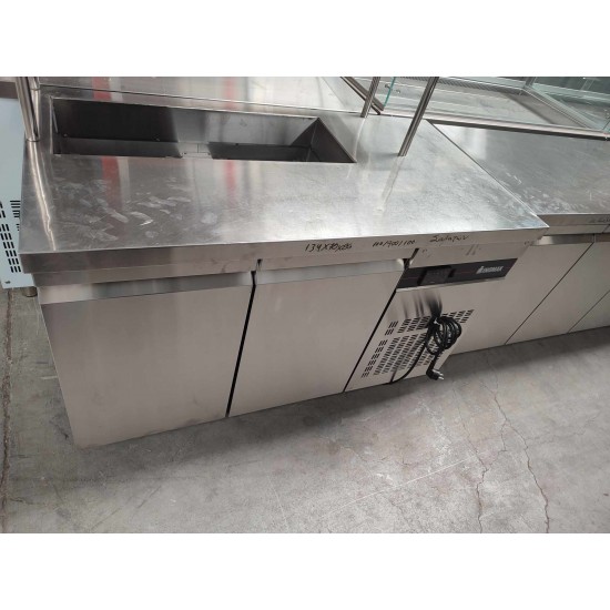 Μεταχειρισμένο Ψυγείο σαλατών Επιδαπέδιο ΙΝΟΜΑΚ 4 GN 1/3 134Χ70Χ86